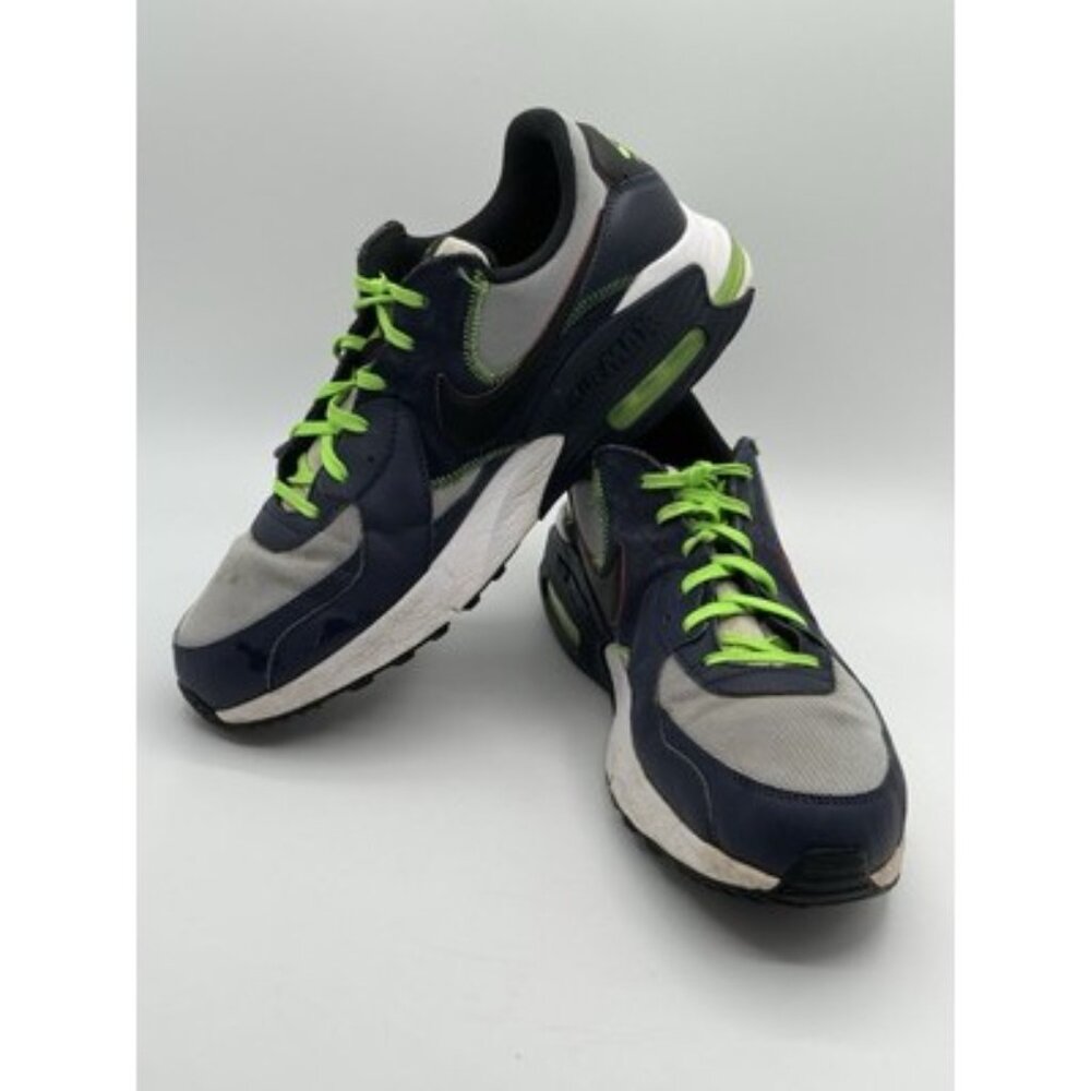 Nike Air Max Excee Running Shoes Men’s Navy  Blue Black Neon  CD4165 400 Size 12 - Picture 7 of 9